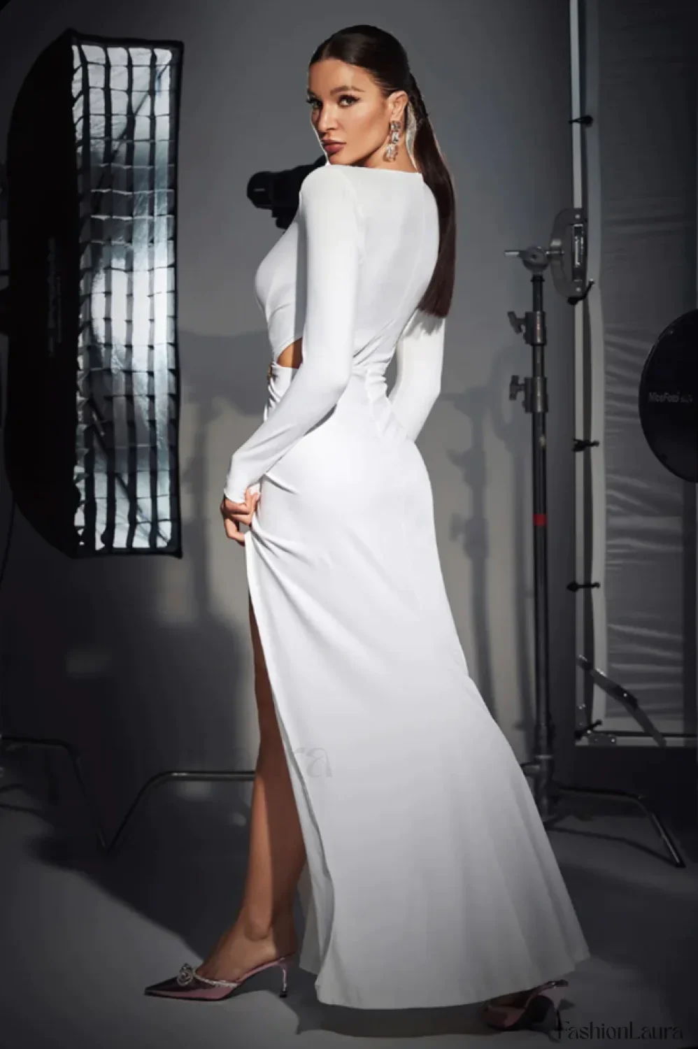 Jersey Elegant Long Dress - Image 30