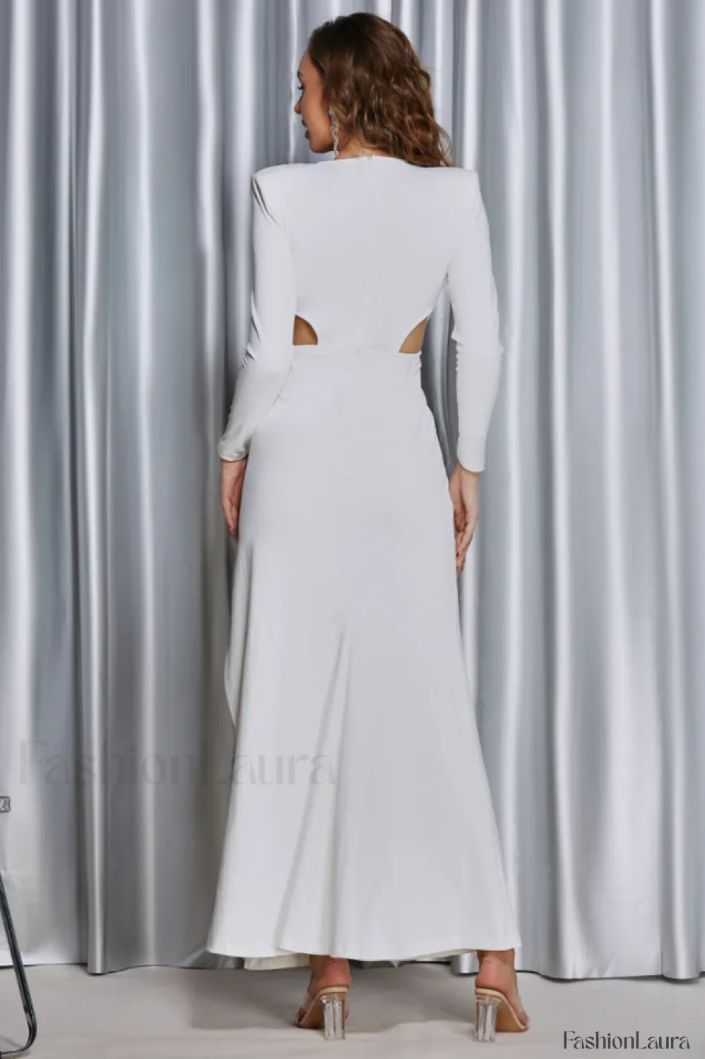 Jersey Elegant Long Dress - Image 33