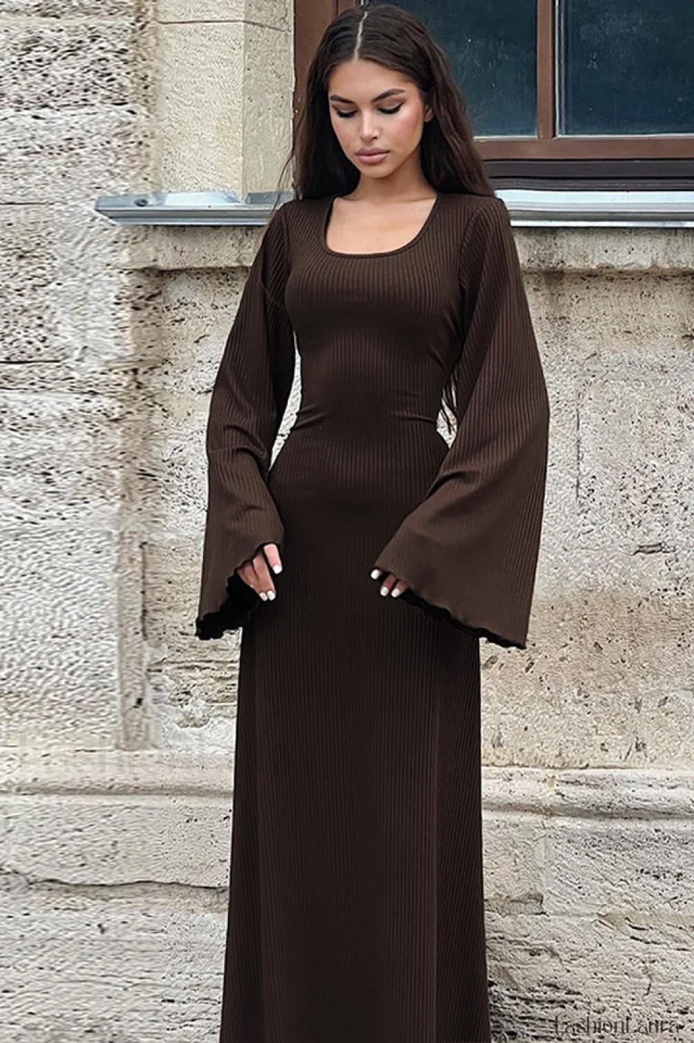 Jaye Long Stylish Sleeve Maxi Dress - Image 41