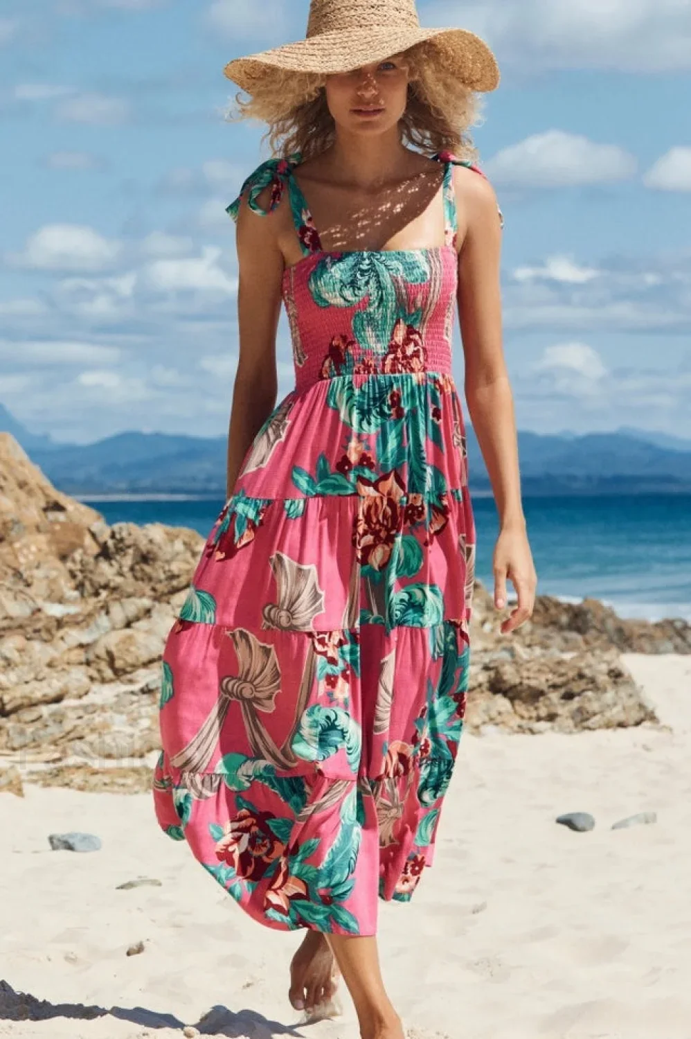 Jaclyn Smocked Stylish Maxi Dress - Image 17