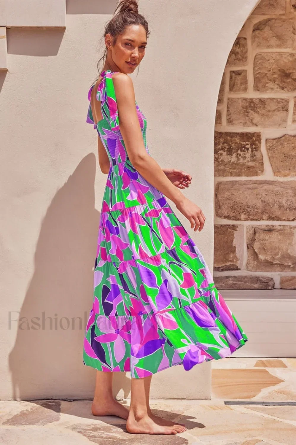 Jaclyn Smocked Stylish Maxi Dress - Image 2
