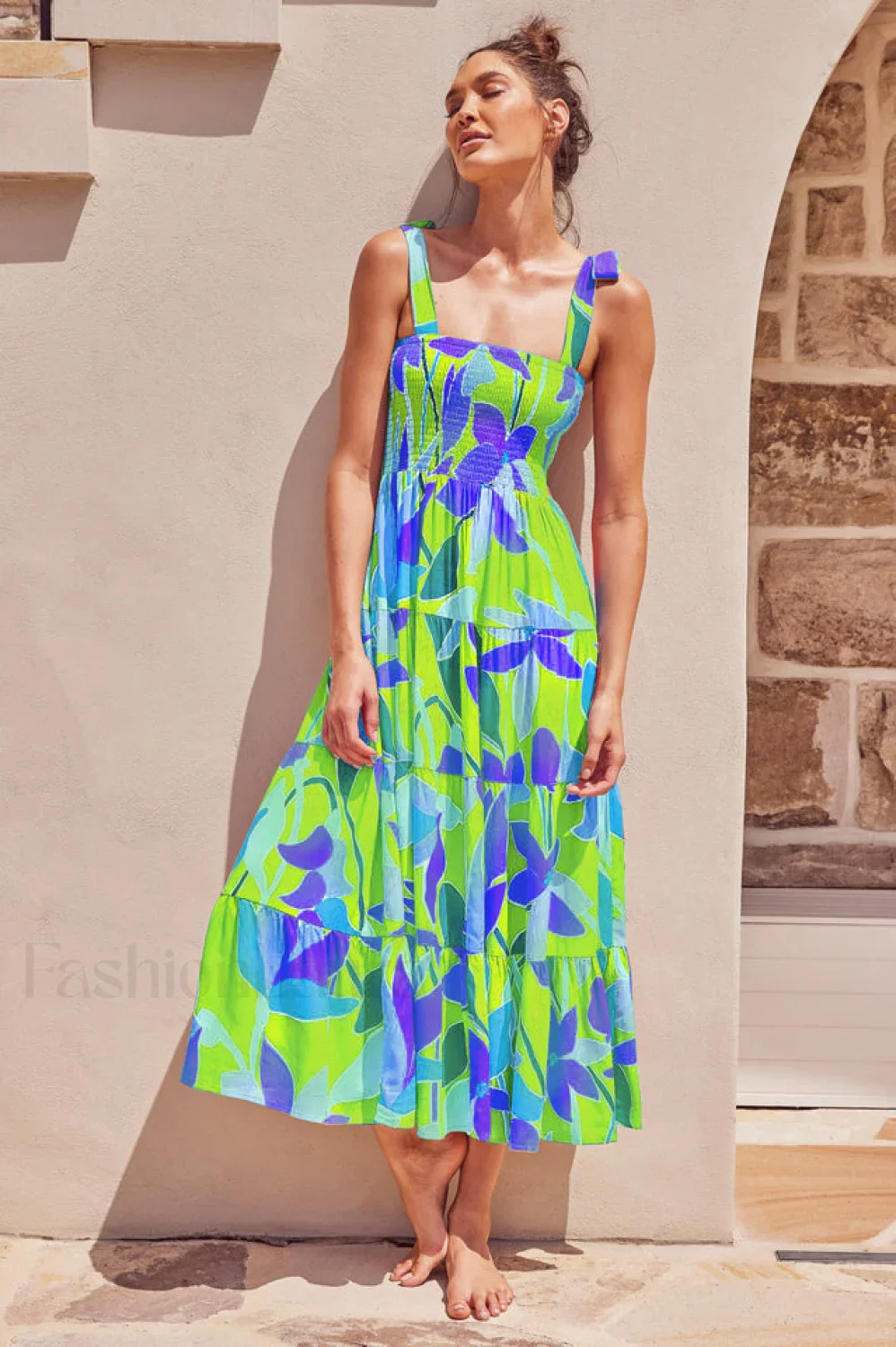 Jaclyn Smocked Stylish Maxi Dress - Image 22