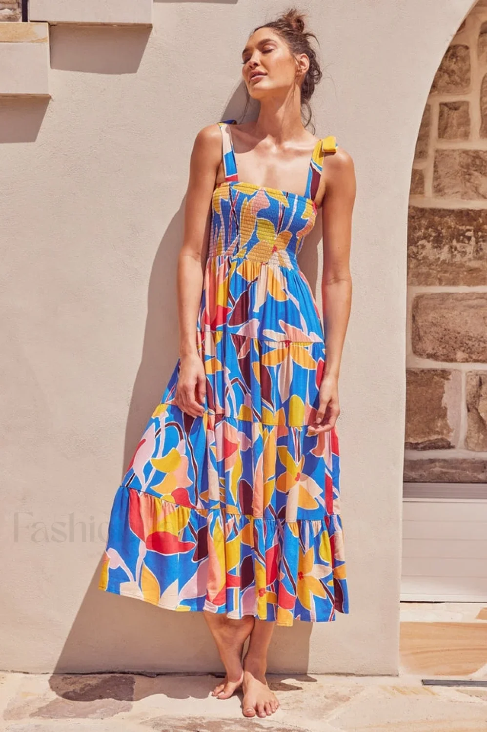 Jaclyn Smocked Stylish Maxi Dress - Image 8