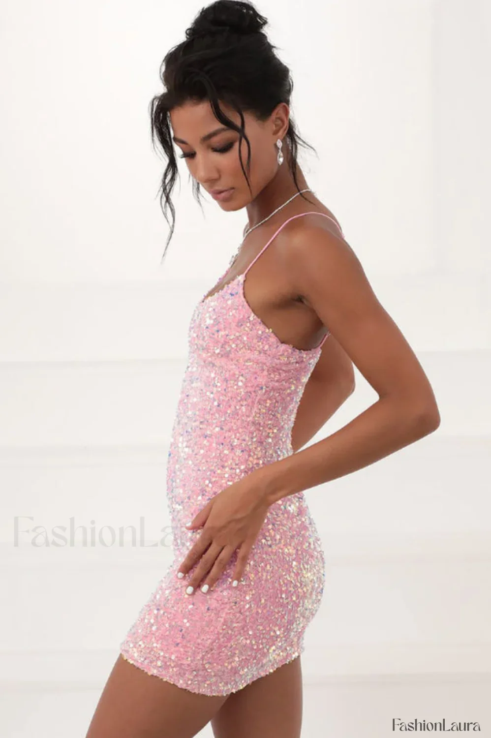 Iridescent Sequin Stylish Bodycon Dress - Image 7
