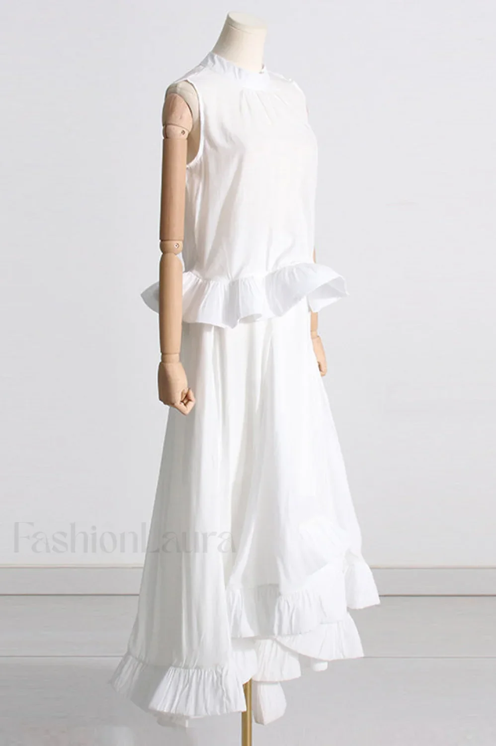 Elaine Pink Sleeveless Charming Ruffle Mermaid Set - Image 12