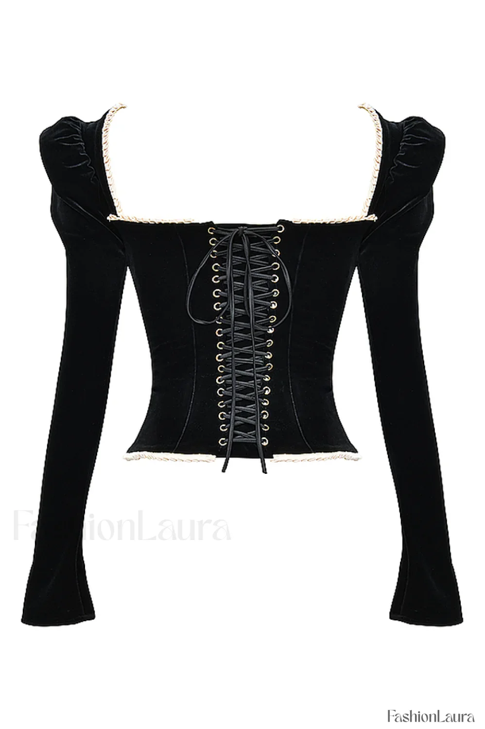 Noa Black Stylish Velvet Corset - Image 17