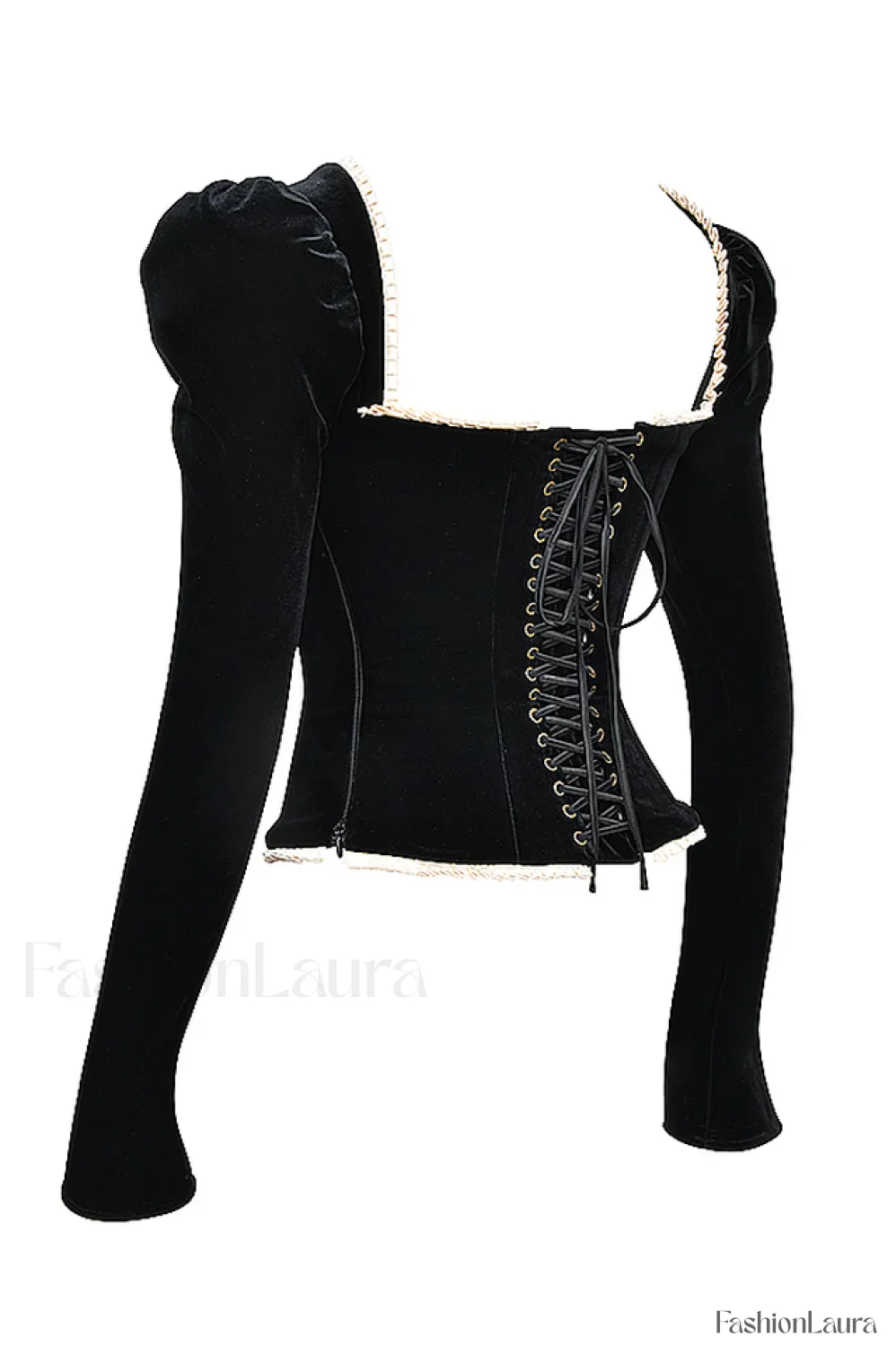 Noa Black Stylish Velvet Corset - Image 18