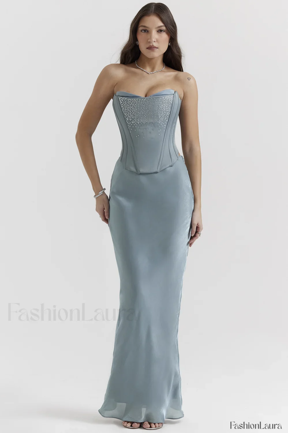Amadi Satin Bra Charming + Maxi Skirt Set - Image 30