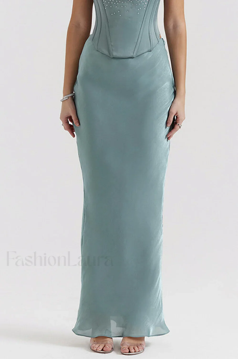 Amadi Satin Bra Charming + Maxi Skirt Set - Image 6
