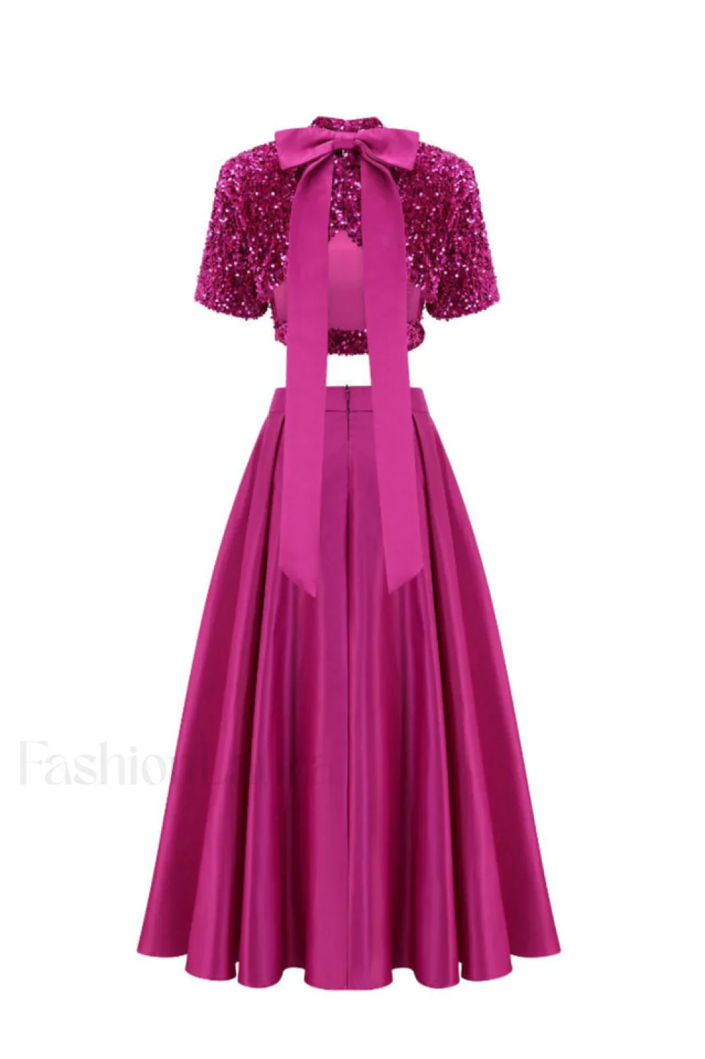 Aisha Sequin Bow Charming Lace Up Set - Image 8