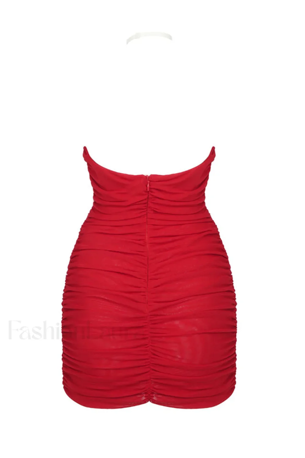 Rose-Appliqu茅 Ruched Stylish Mini Dress - Image 19