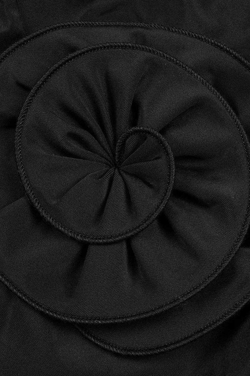 Rose-appliqu茅 Ruched Stylish Jersey Minidress - Image 36