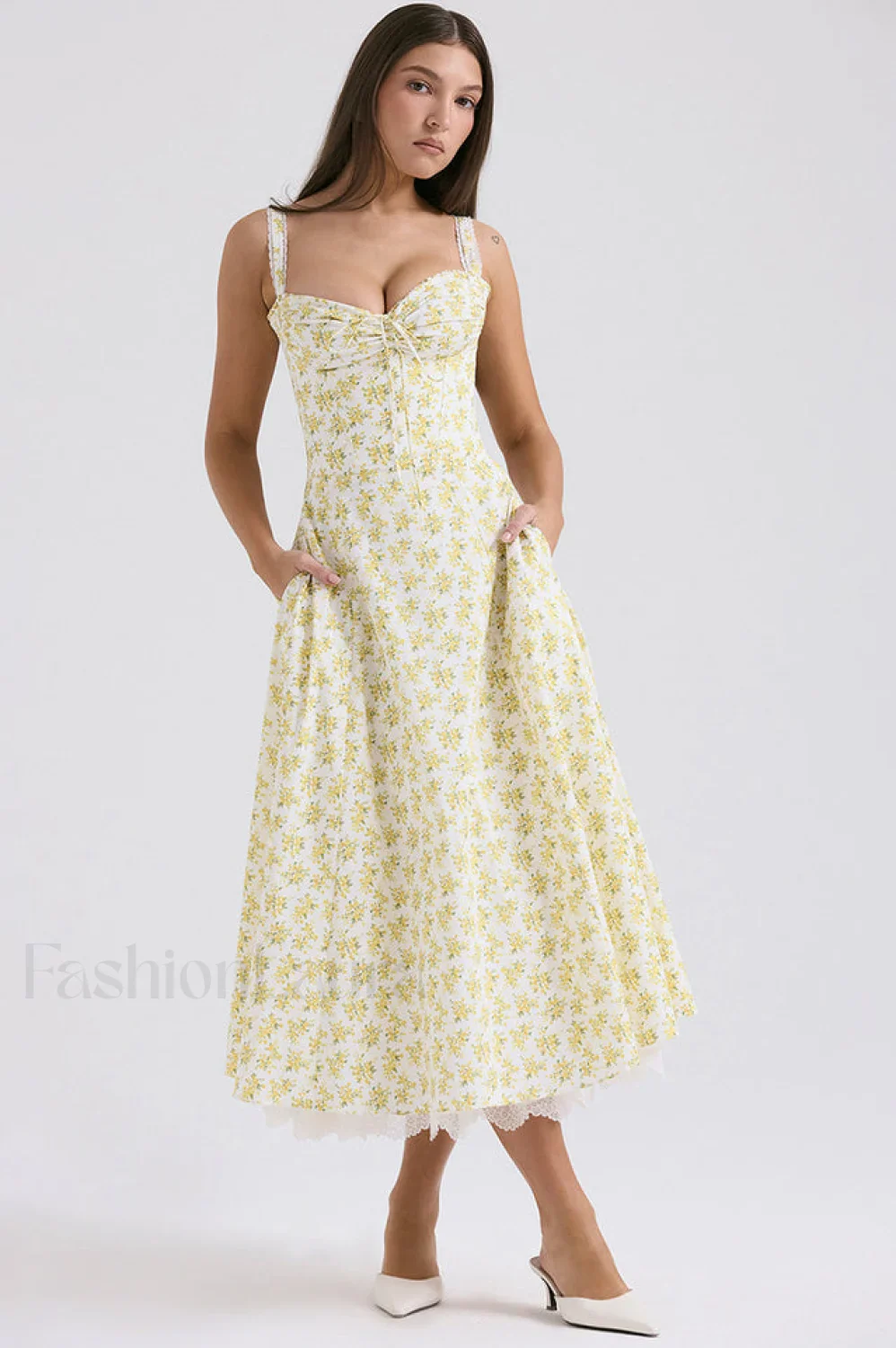 Rosalee Print Stylish Cotton Sundress - Image 32
