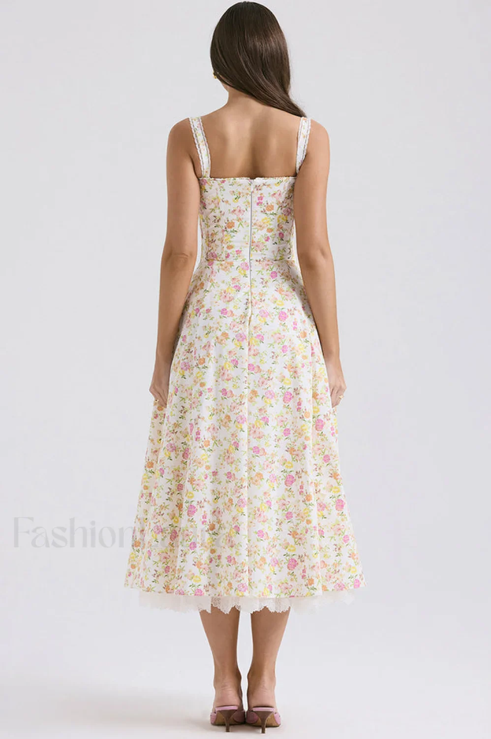 Rosalee Print Stylish Cotton Sundress - Image 36
