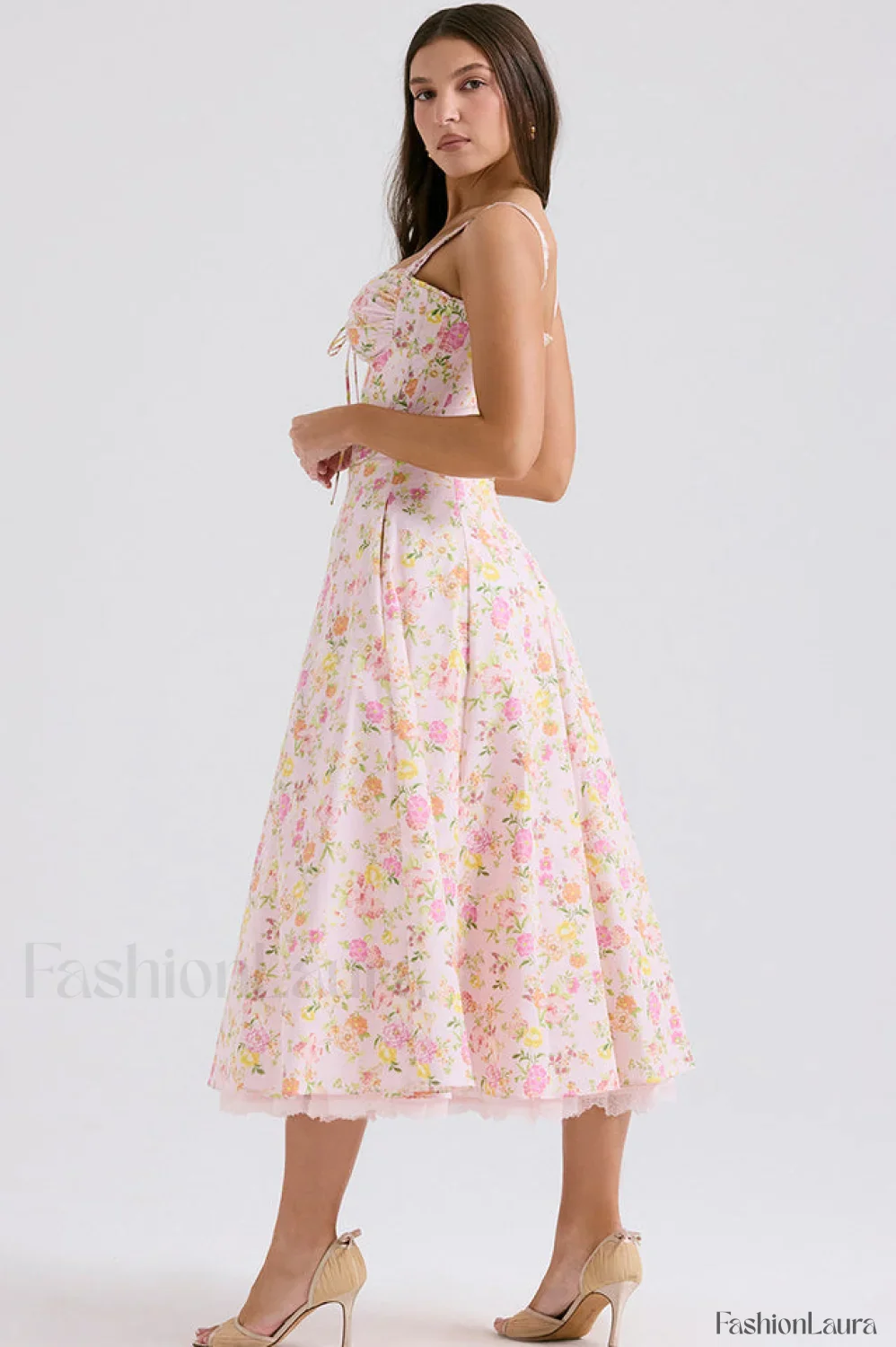 Rosalee Print Stylish Cotton Sundress - Image 48