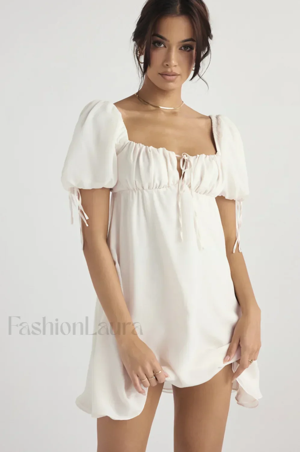 Princess Georgette Stylish Mini Dress - Image 3