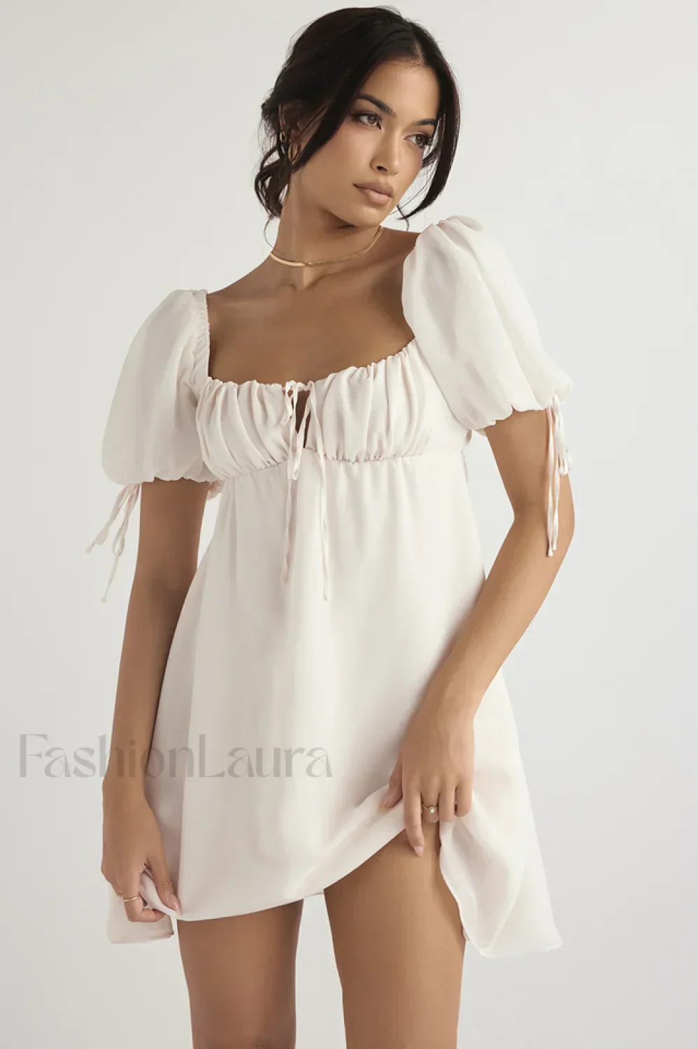 Princess Georgette Stylish Mini Dress - Image 4