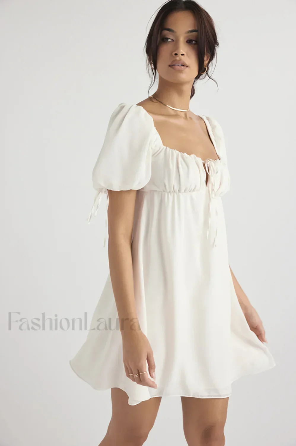 Princess Georgette Stylish Mini Dress - Image 5