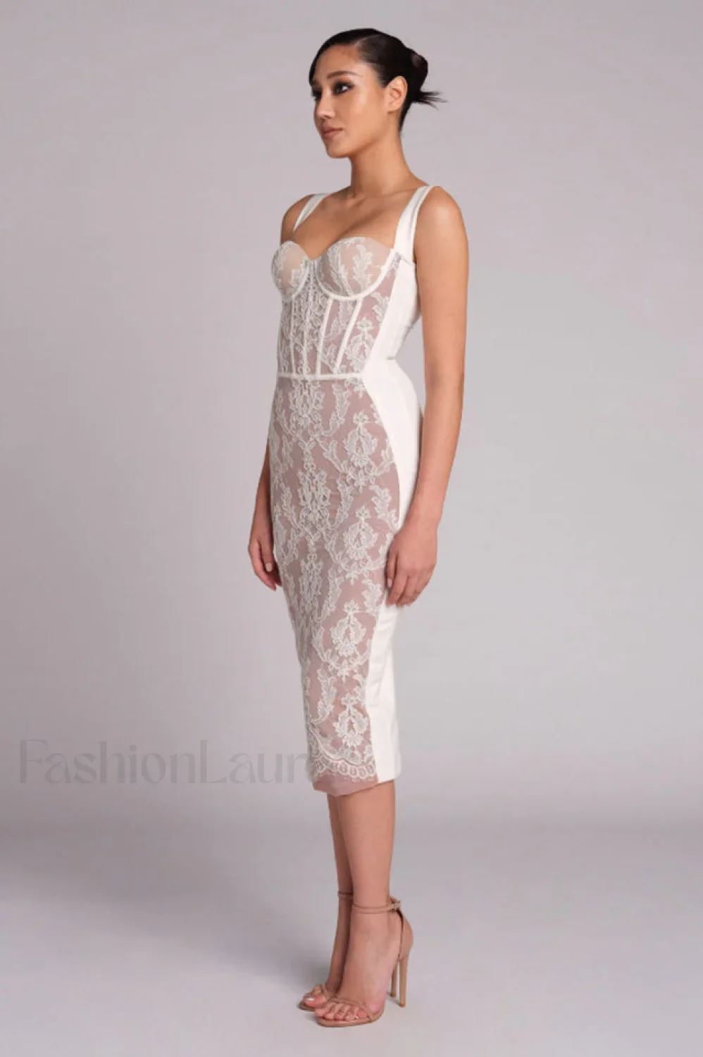 Poem Sling Stylish Dress With Lace - Image 50
