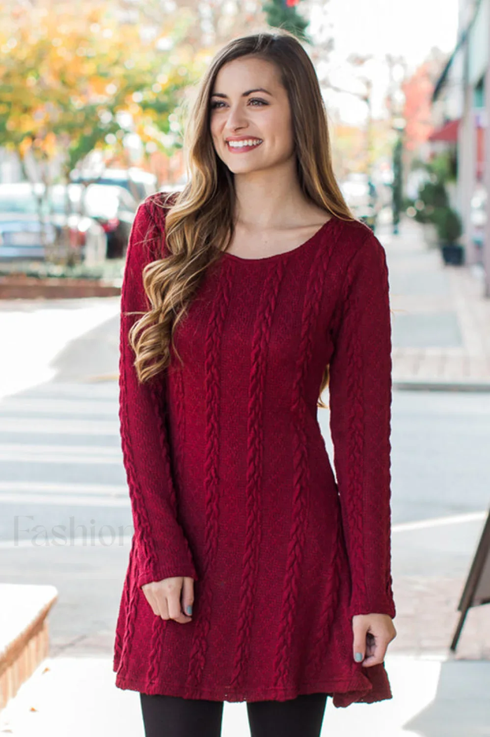 Plus Size Casual Charming S-3XL Sweater Dress - Image 5