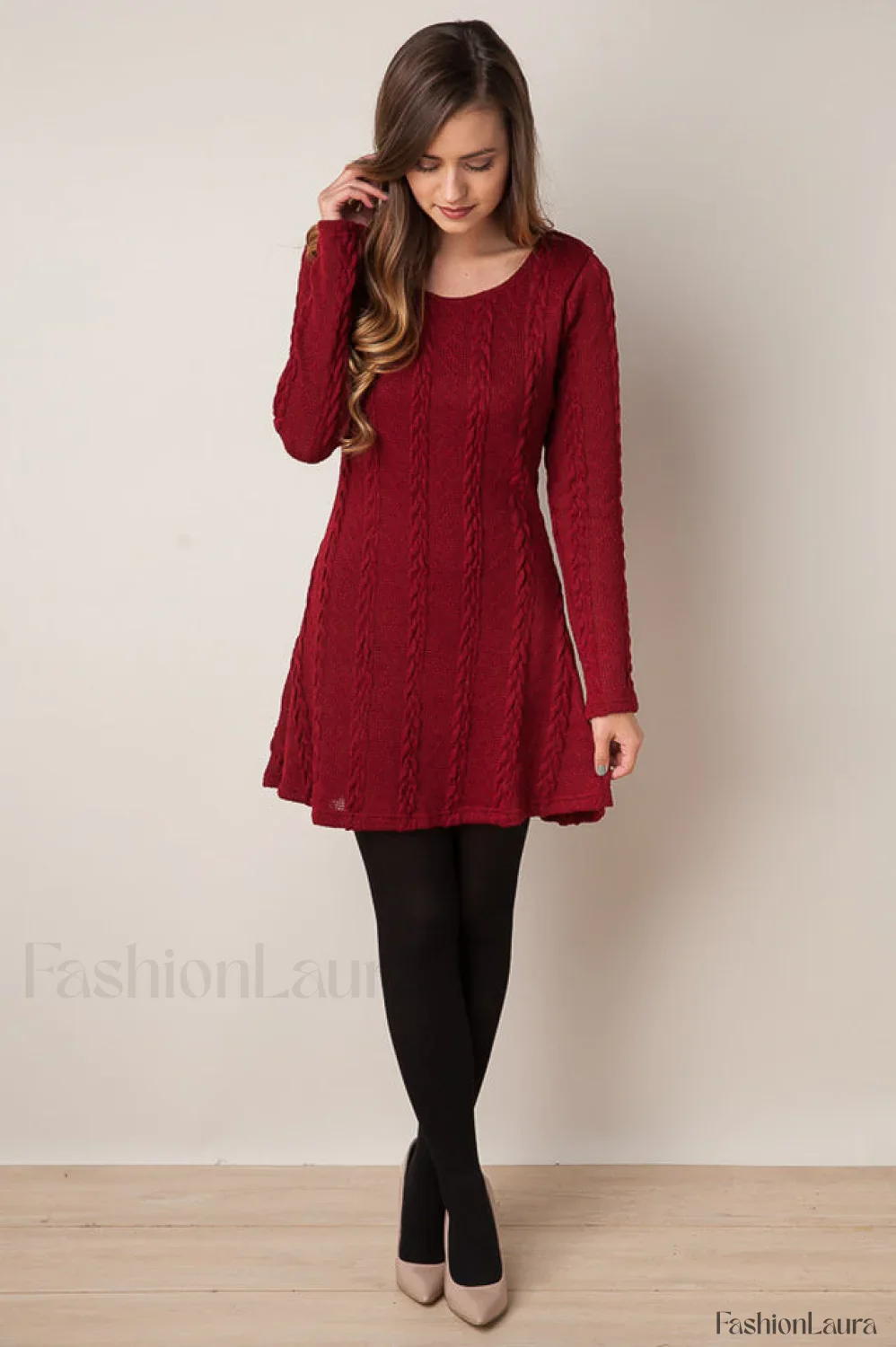 Plus Size Casual Charming S-3XL Sweater Dress - Image 7