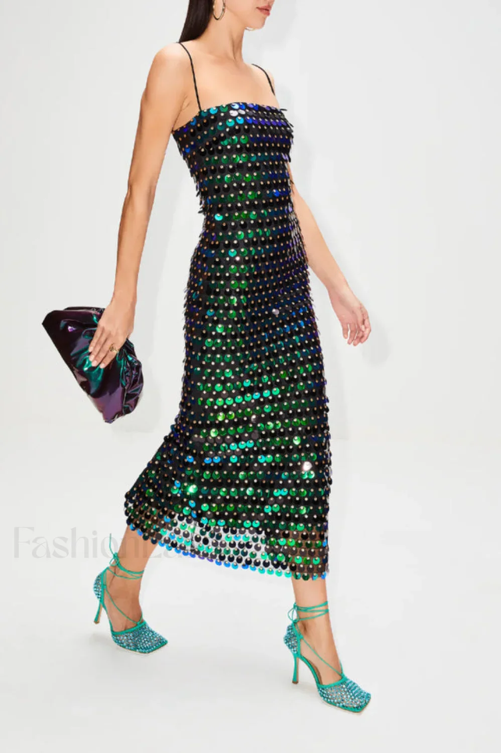 Phoenix Midi Stylish Dress in Sequins - Image 16