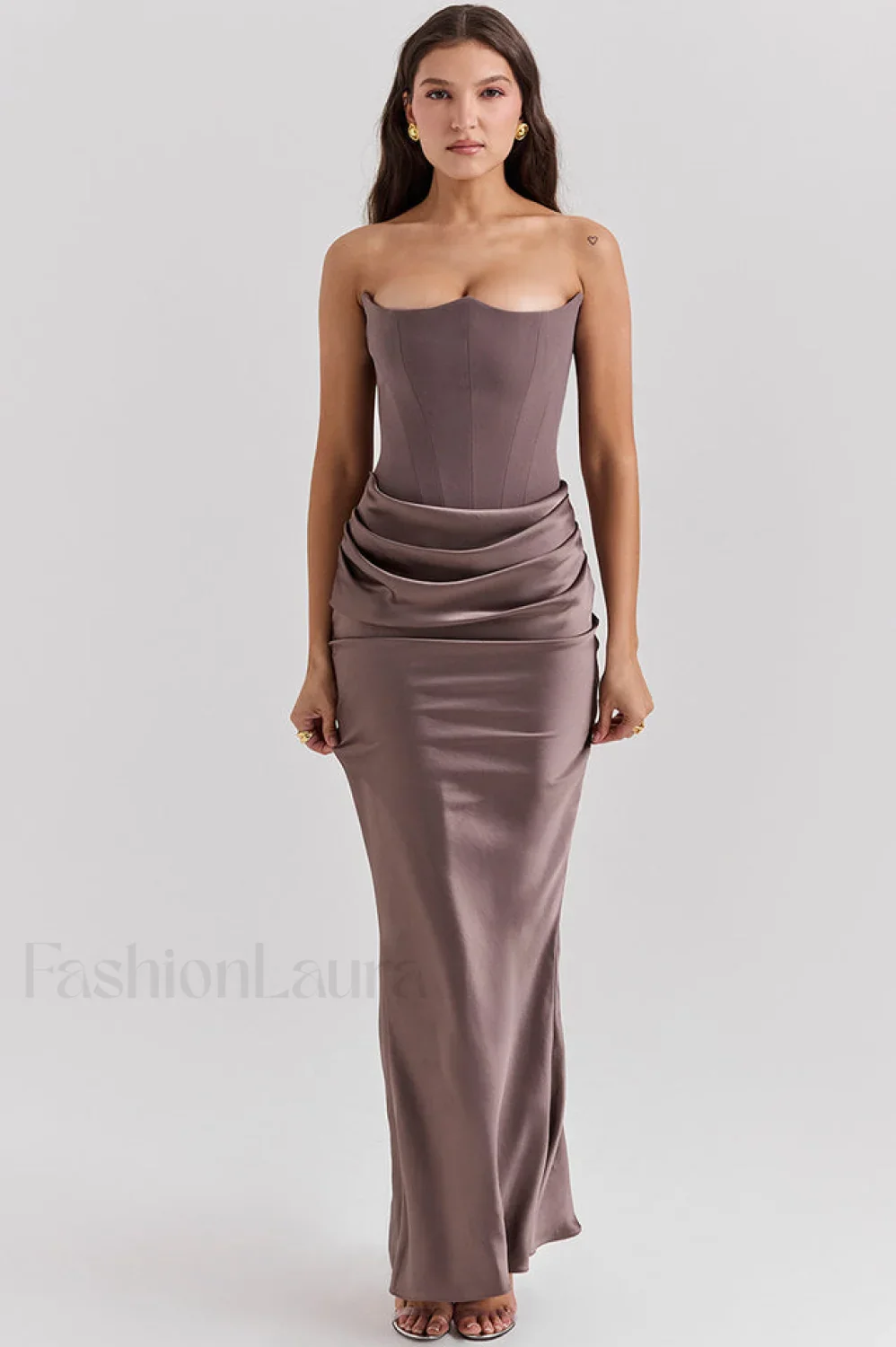 Persephone Off Stylish Shoulder Bustier Maxi Dress - Image 34