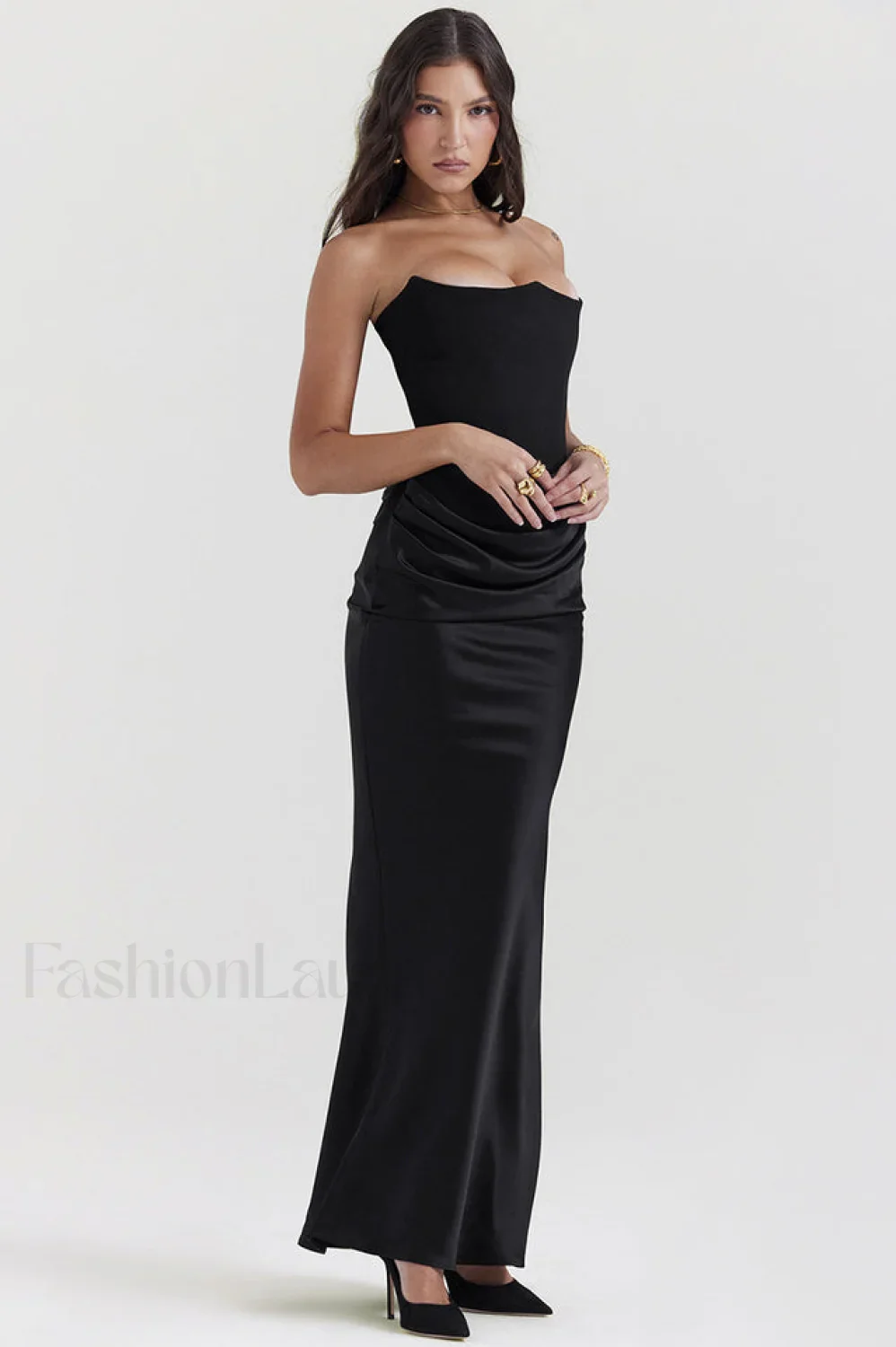 Persephone Off Stylish Shoulder Bustier Maxi Dress - Image 47