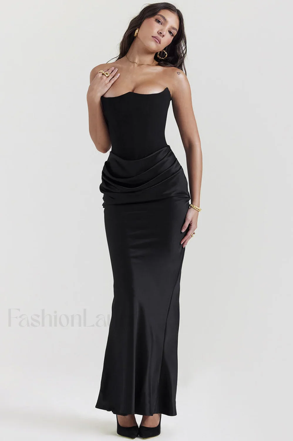 Persephone Off Stylish Shoulder Bustier Maxi Dress - Image 48