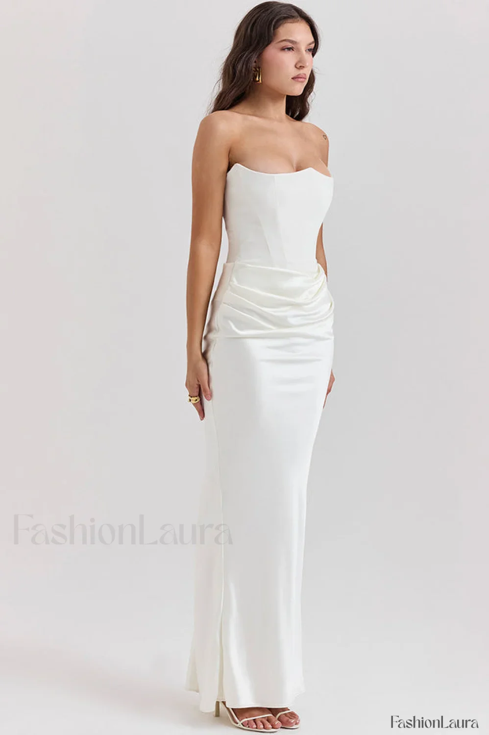Persephone Off Stylish Shoulder Bustier Maxi Dress - Image 64