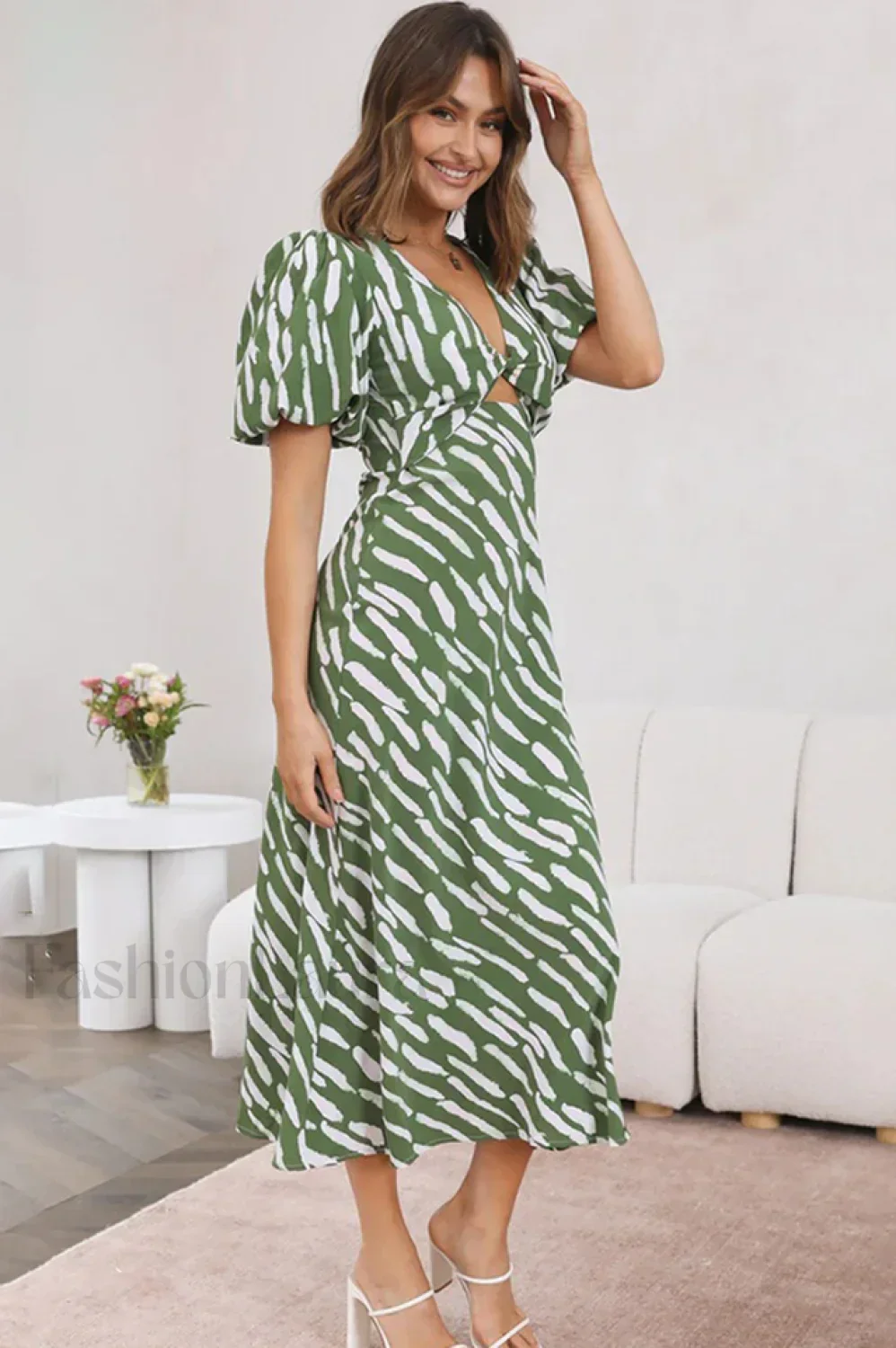 Paysley Elegant Midi Dress - Image 6
