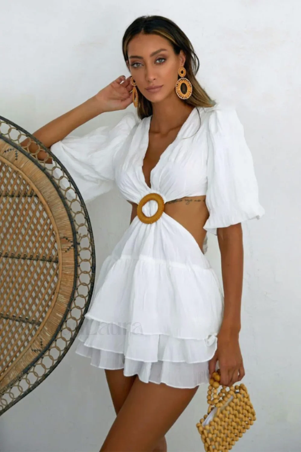 Paloma Puff Stylish Sleeve Mini Dress - Image 19