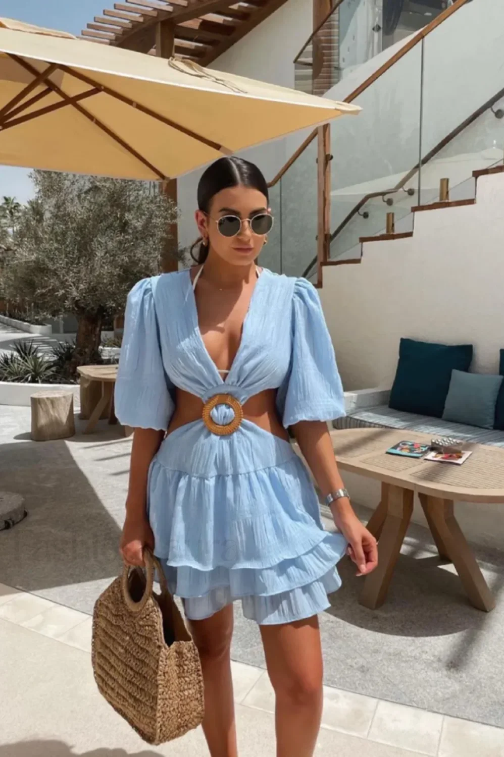 Paloma Puff Stylish Sleeve Mini Dress - Image 29