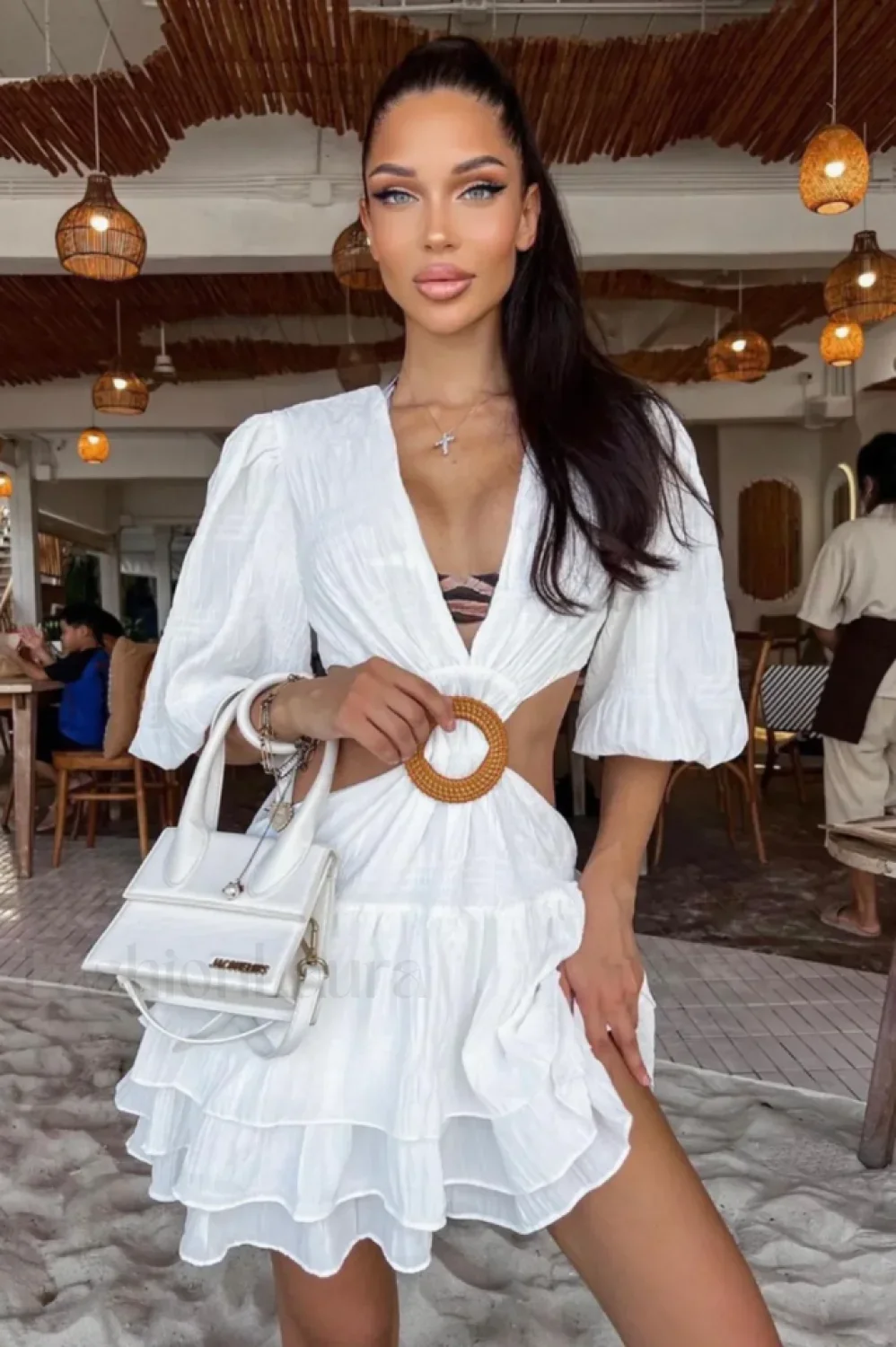 Paloma Puff Stylish Sleeve Mini Dress - Image 31
