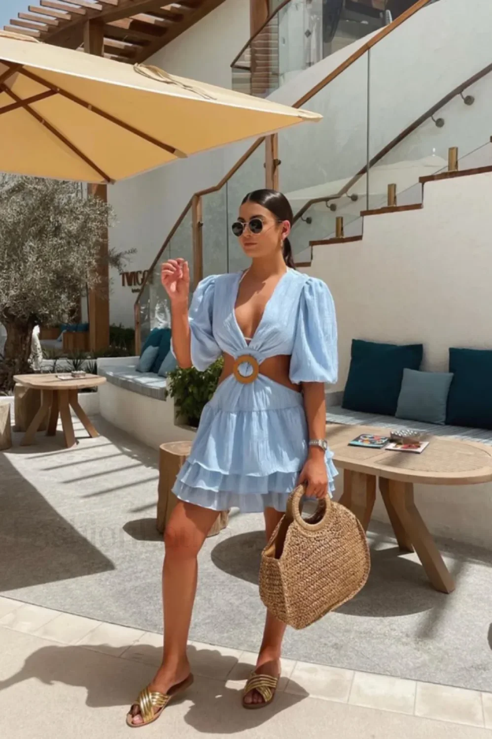 Paloma Puff Stylish Sleeve Mini Dress - Image 65