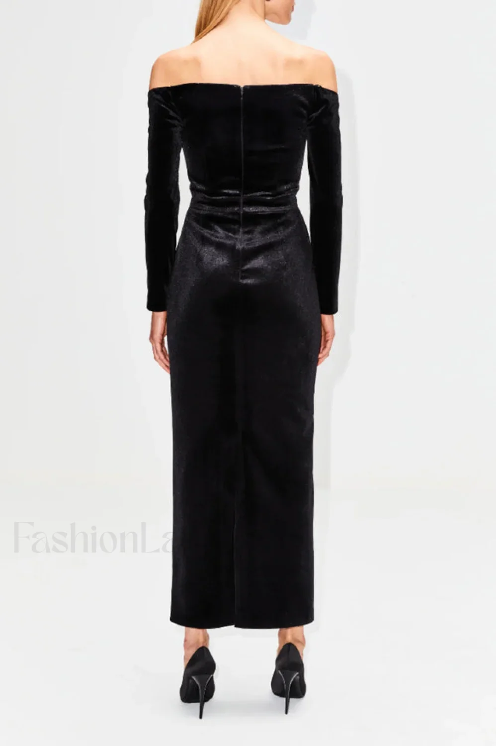 Palma Strapless Stylish Velvet Dress - Image 6