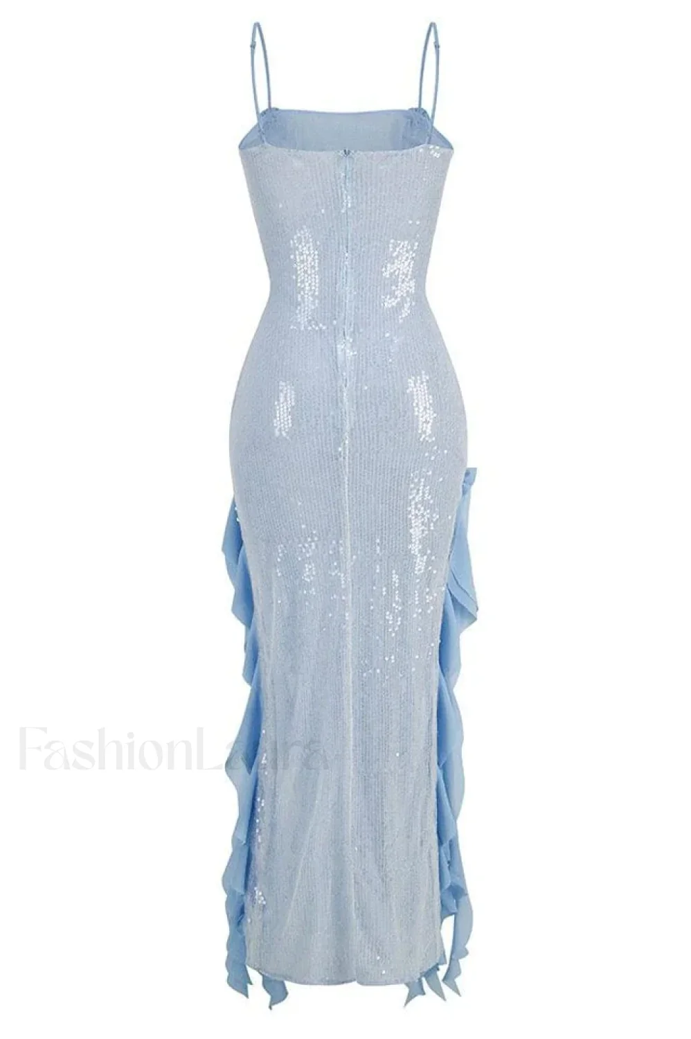 Othniel Sequin Stylish Embellished Ruffle Dress - Image 12