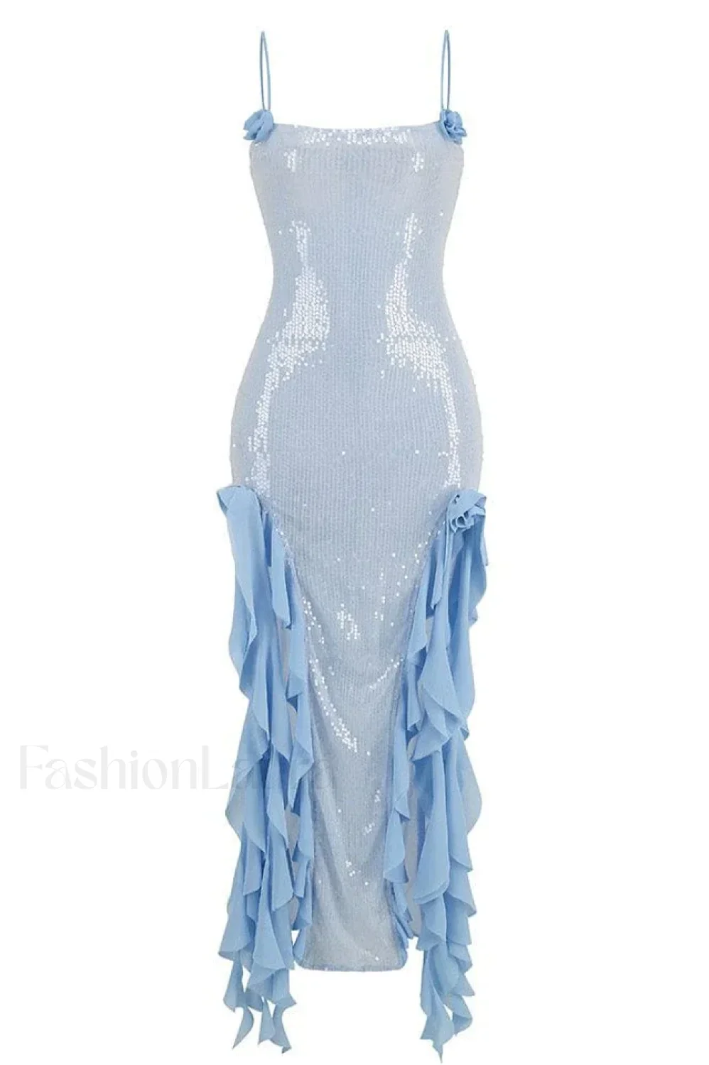 Othniel Sequin Stylish Embellished Ruffle Dress - Image 13
