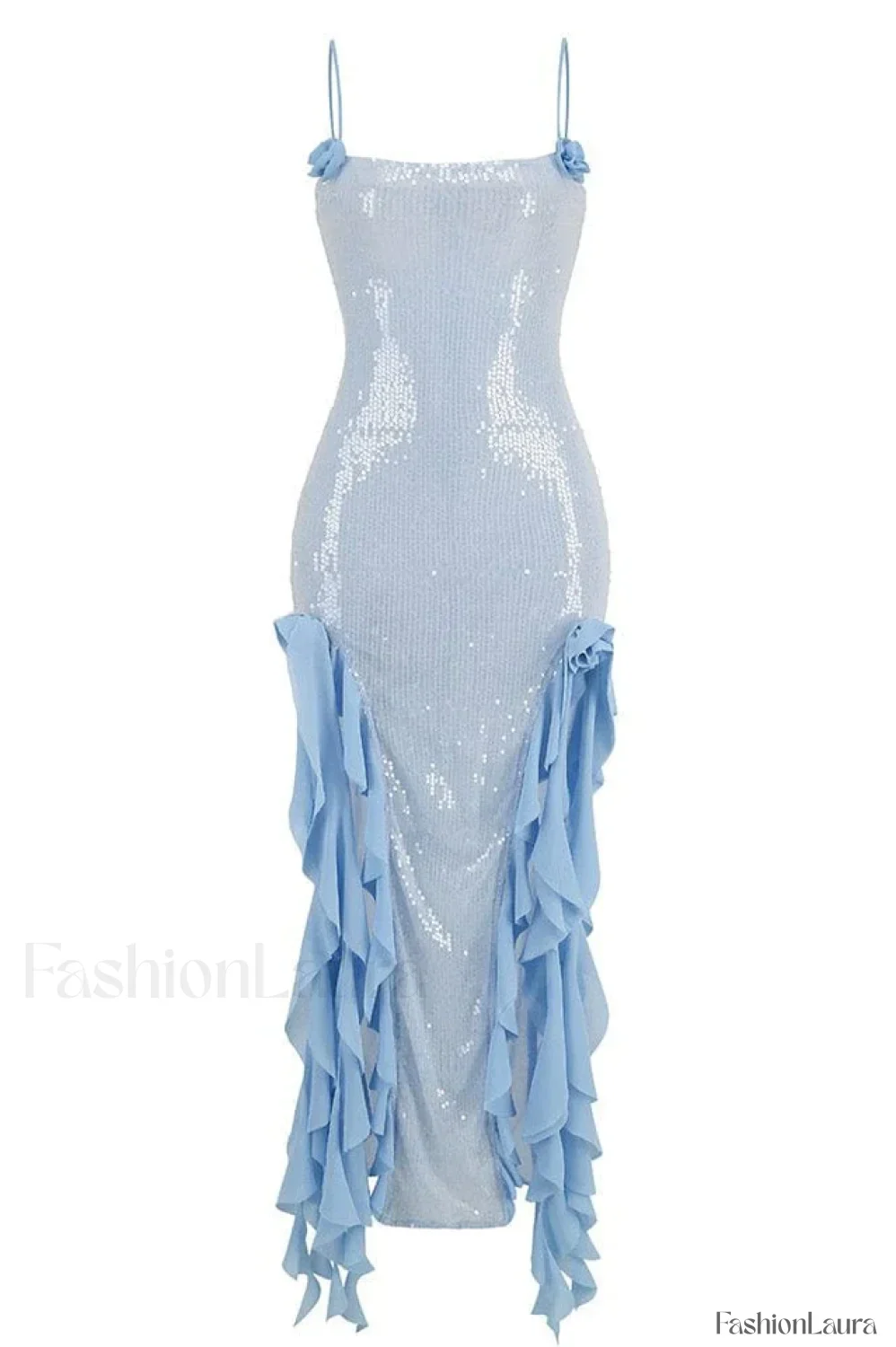 Othniel Sequin Stylish Embellished Ruffle Dress - Image 25