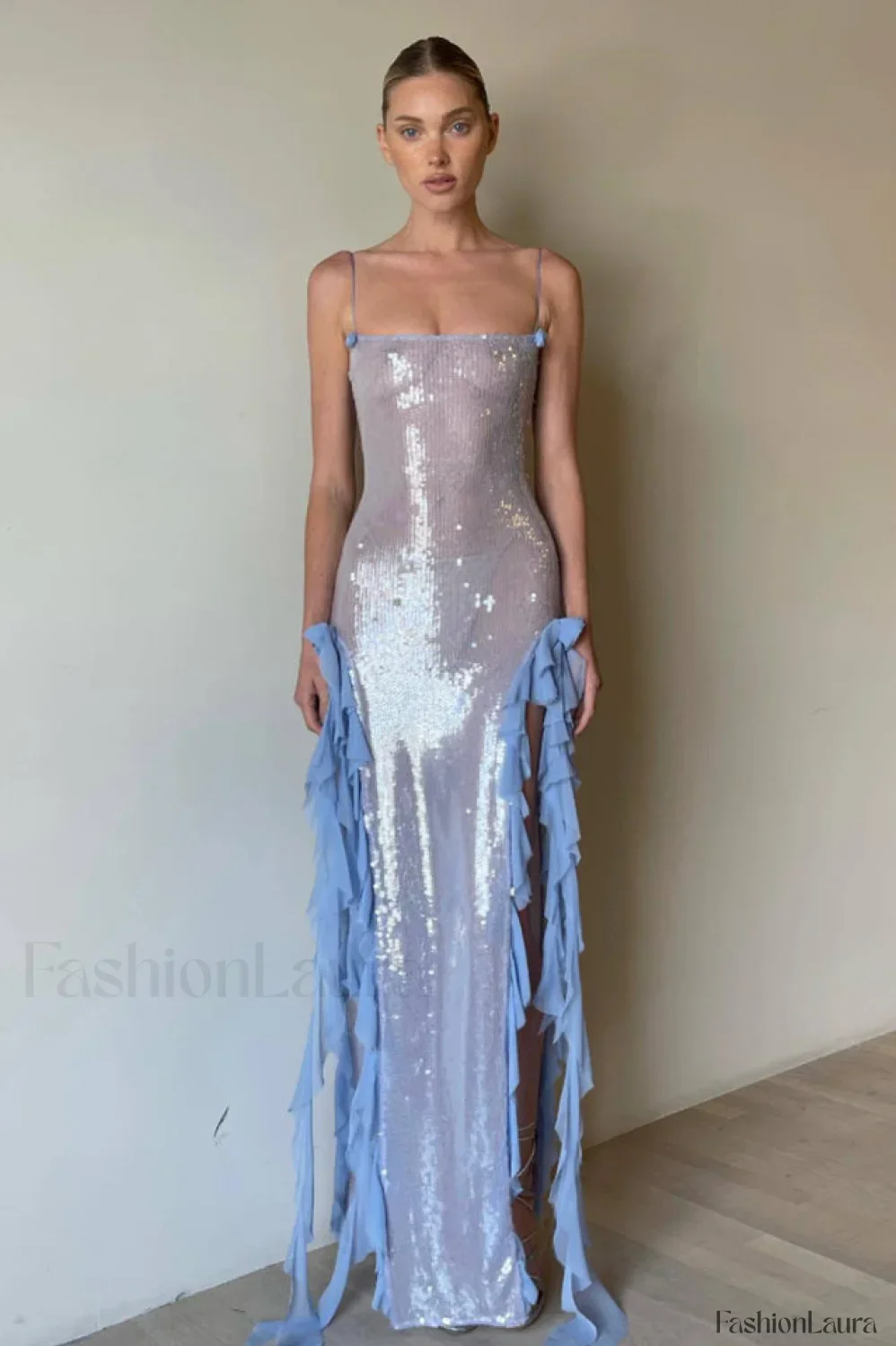 Othniel Sequin Stylish Embellished Ruffle Dress - Image 27