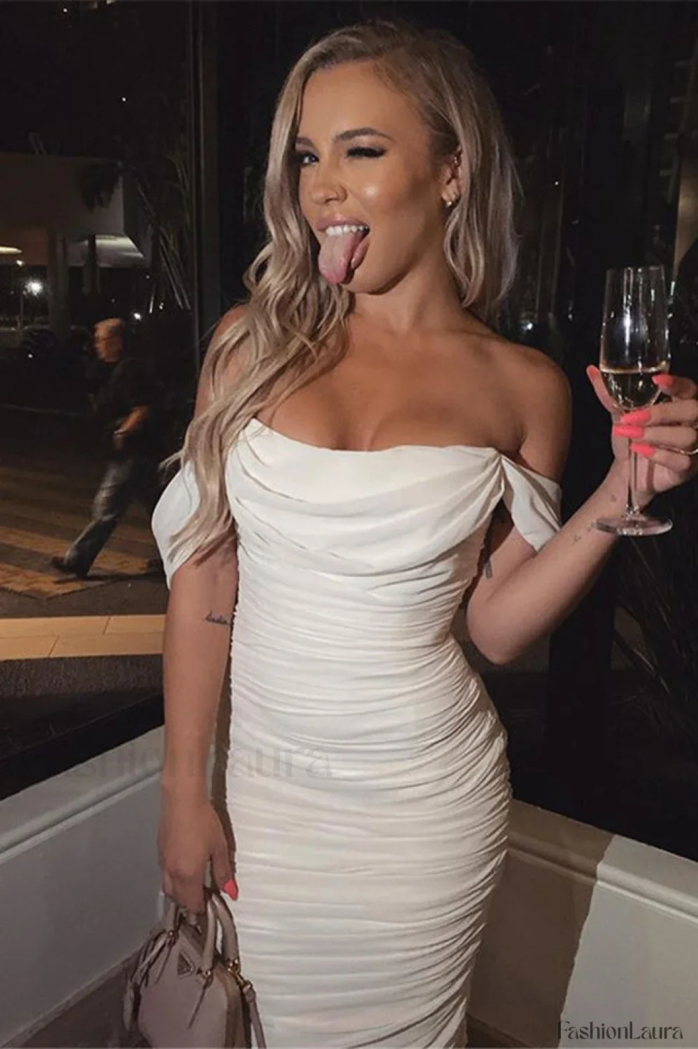 Off Shoulder Stylish Bodycon Dress - Image 12