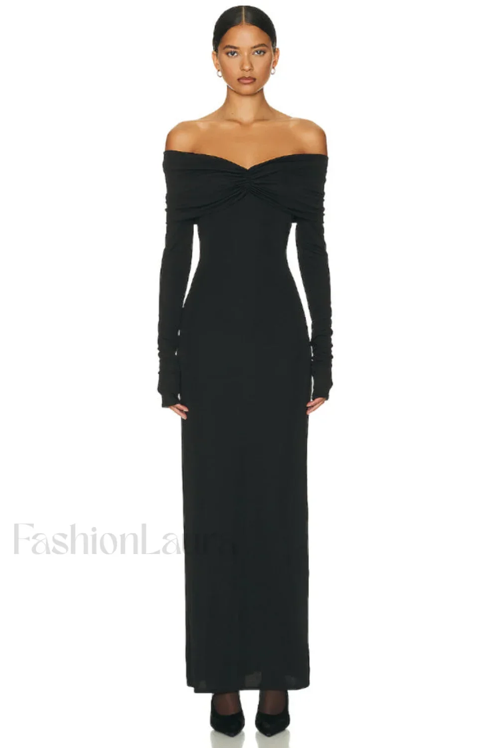 Off Shoulder Bodycon Charming Bardot Midi Dress - Image 11