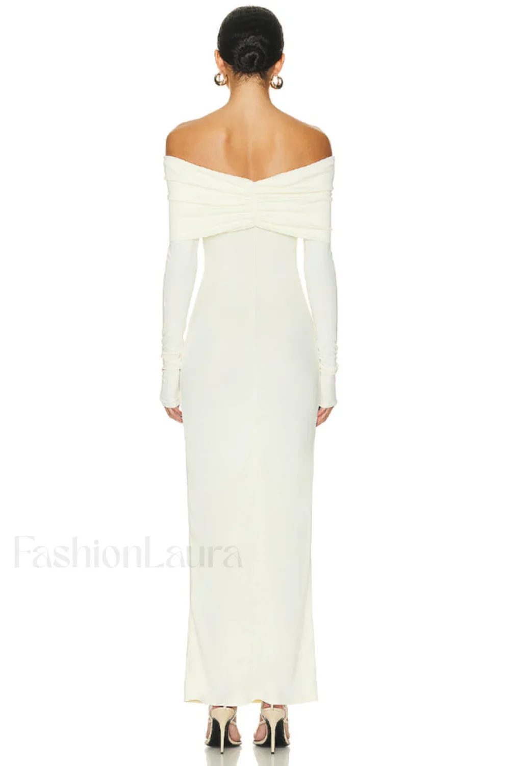 Off Shoulder Bodycon Charming Bardot Midi Dress - Image 26
