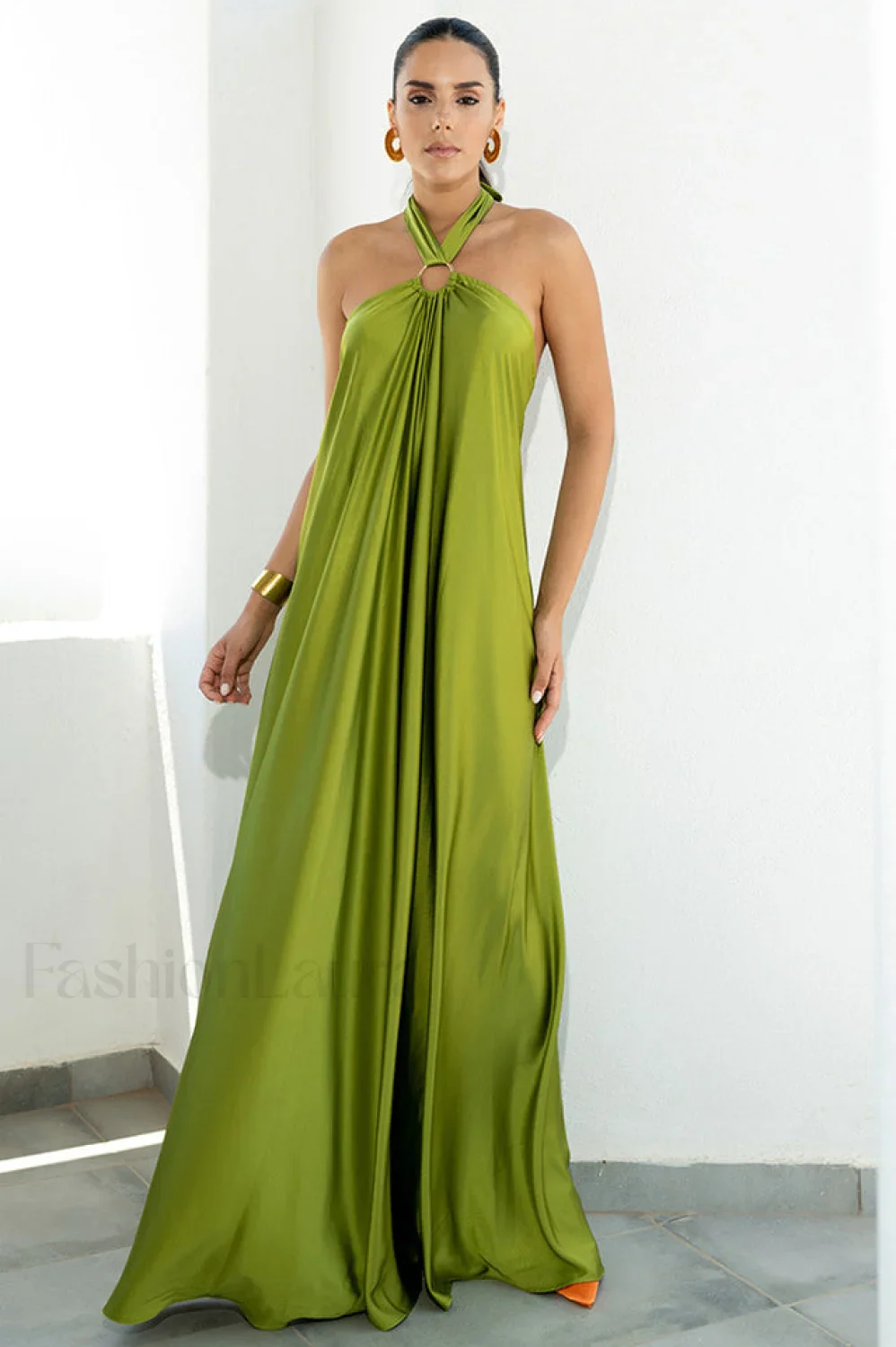 Ofelia Halter Stylish Loop Maxi Dress - Image 10