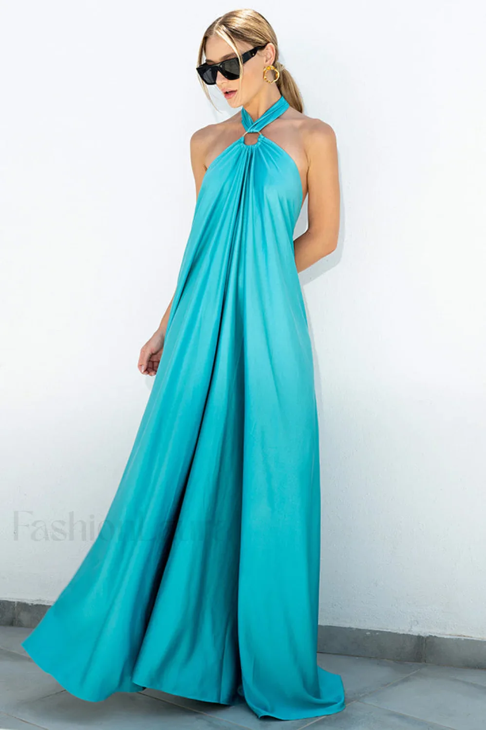 Ofelia Halter Stylish Loop Maxi Dress - Image 16