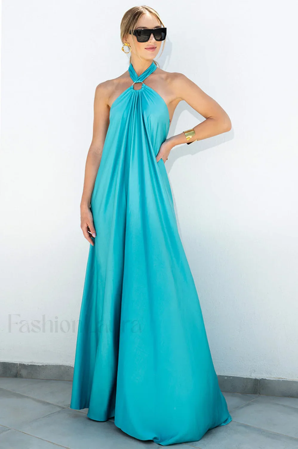 Ofelia Halter Stylish Loop Maxi Dress - Image 17