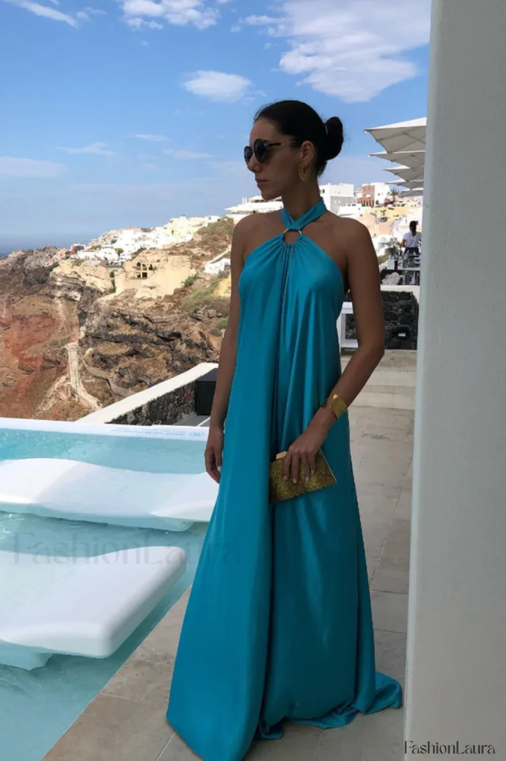 Ofelia Halter Stylish Loop Maxi Dress - Image 24