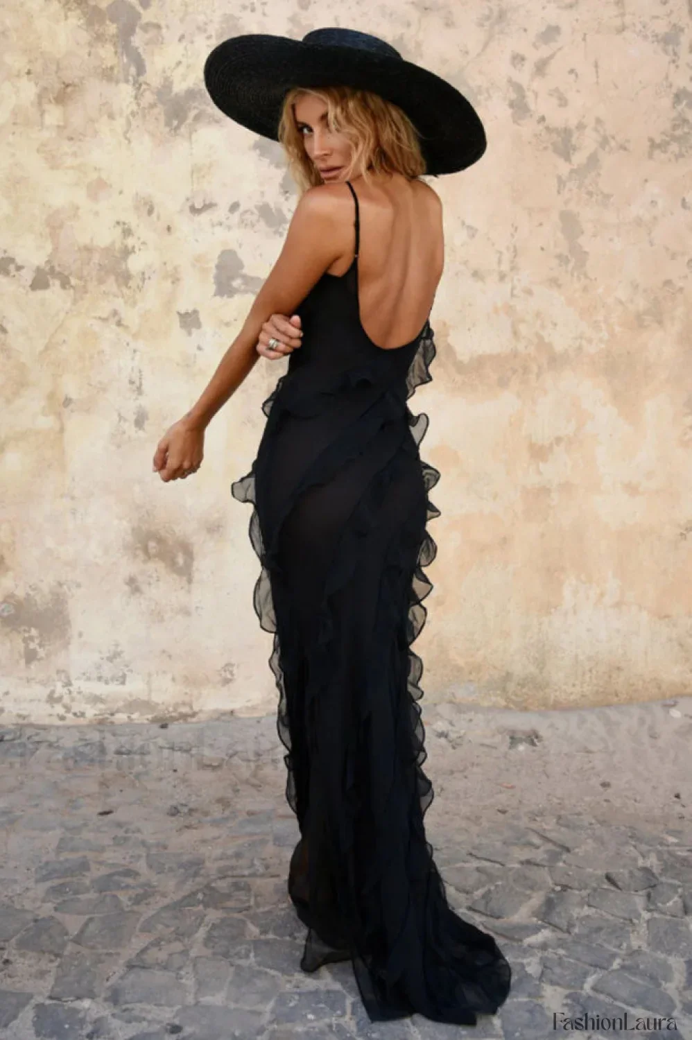 Ocean Waves Tiered Charming Ruffle Maxi Dress - Image 58
