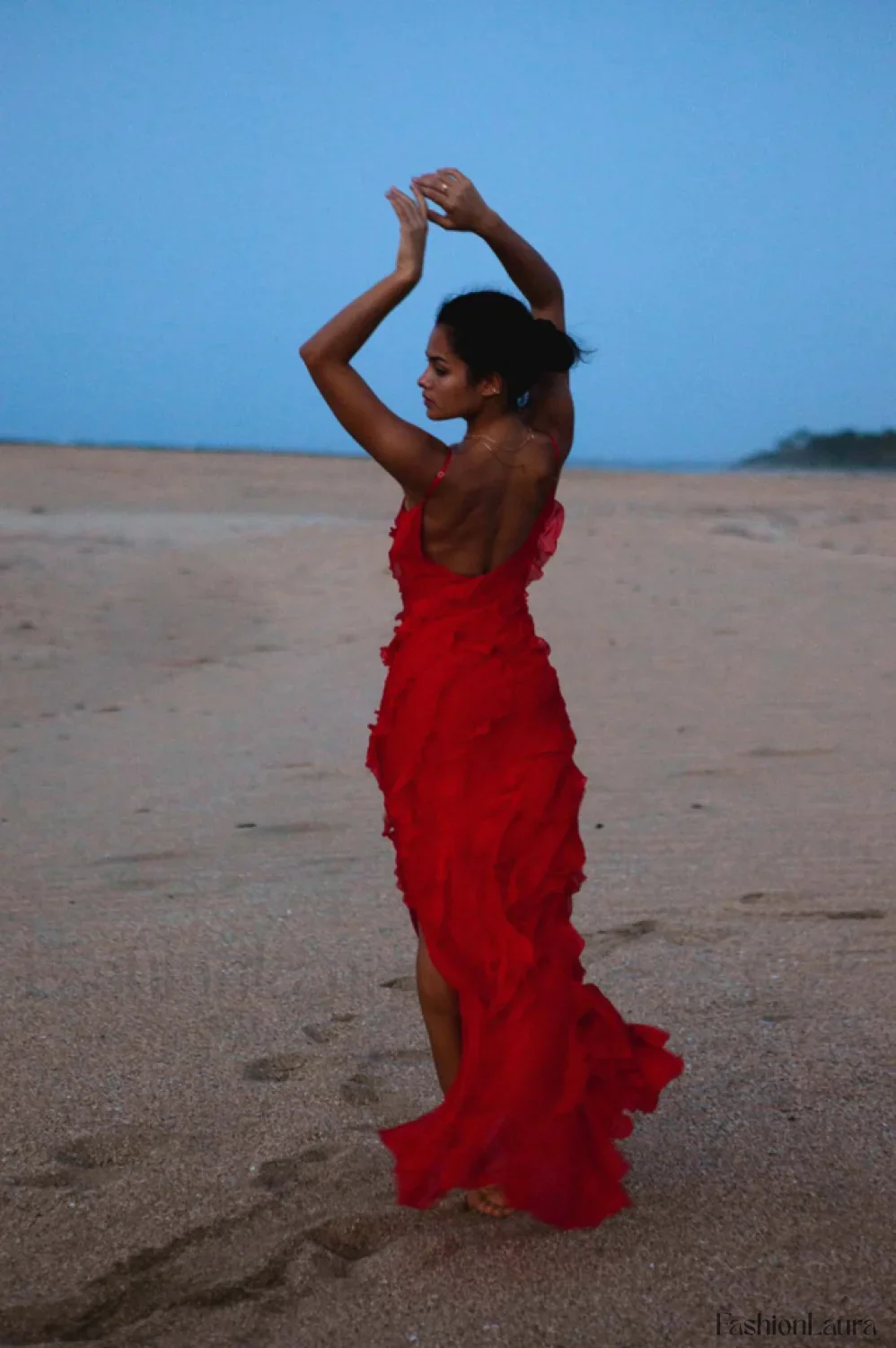 Ocean Waves Tiered Charming Ruffle Maxi Dress - Image 67