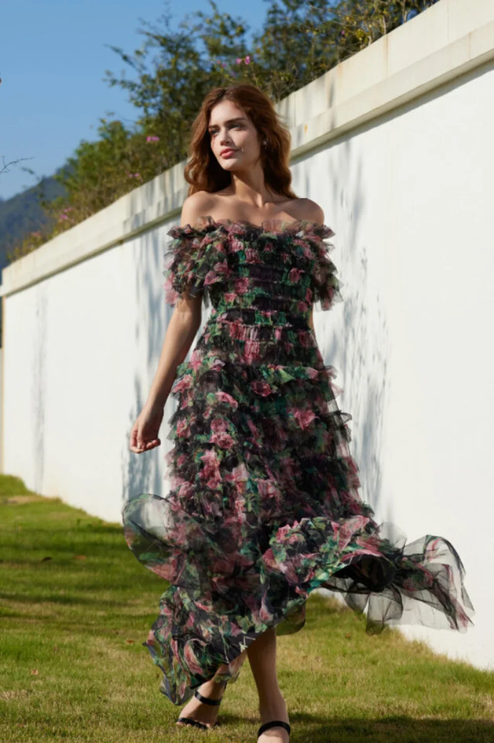 Nola Ruched Stylish Floral Maxi Dress - Image 17